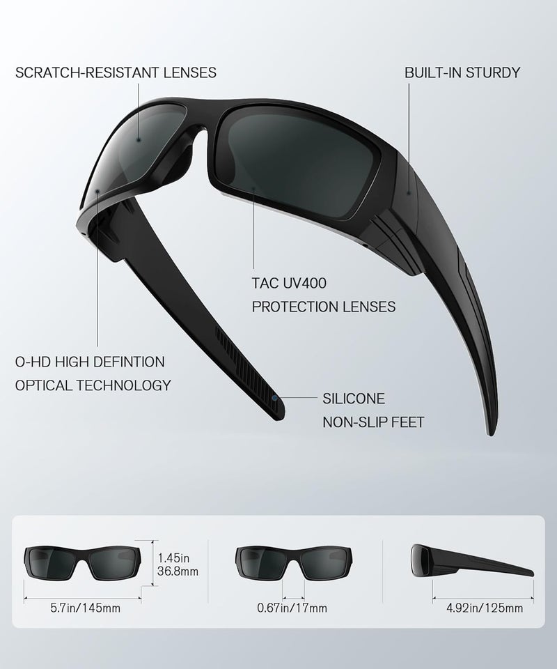 QALLY Store Sports Sunglasses-Men Polarized Mens-Sunglasses: Wrap Around Sun Glasses for Cycling Fishing with UV400 Protection - Image 4